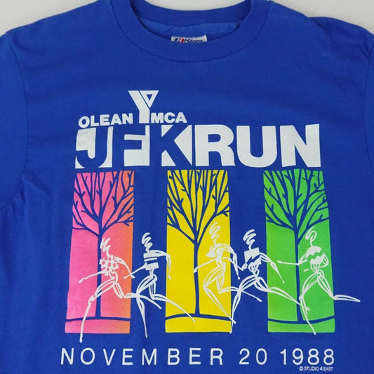 Vintage 1988 YMCA Olean 4K Run Tee - Size Small Hanes Single Stitch