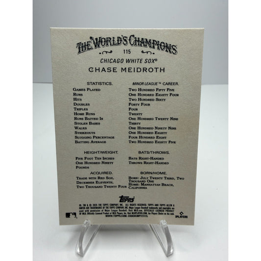 2025 Topps Allen & Ginter - Chase Meidroth (RC) #115