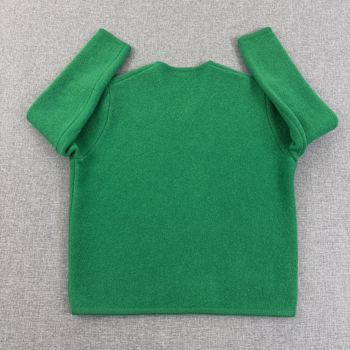 Vintage 60s Obermeyer Austria Green Wool V-Neck Sweater 100% Wool Size Medium