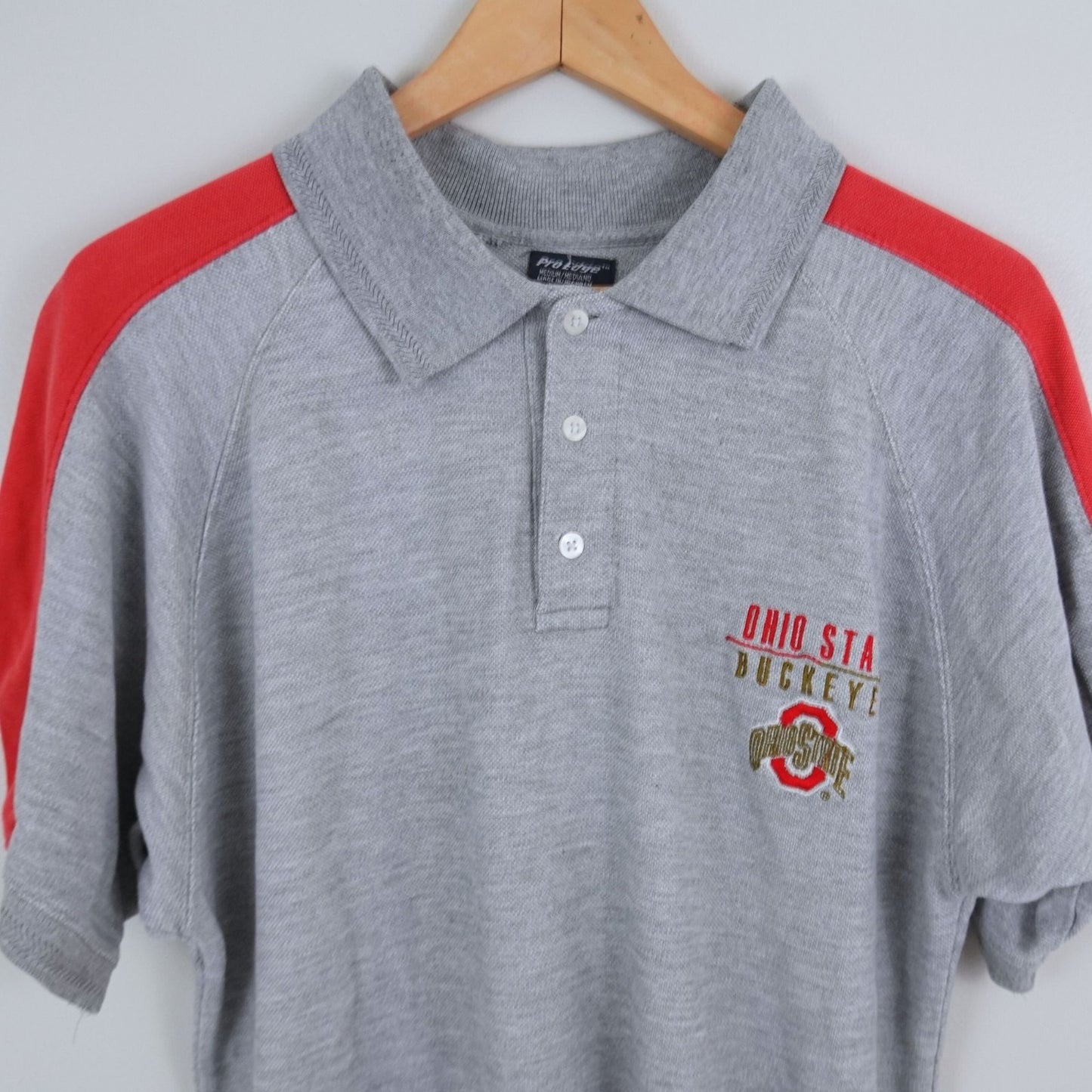 Vintage Ohio State Buckeyes Pro Edge Polo Shirt Size M