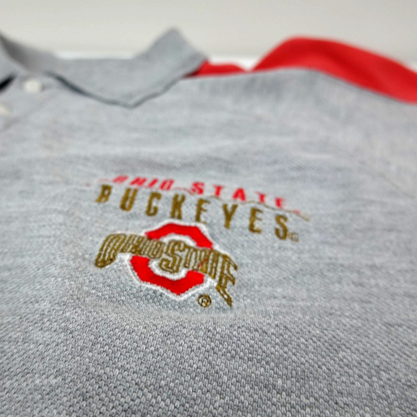 Vintage Ohio State Buckeyes Pro Edge Polo Shirt Size M
