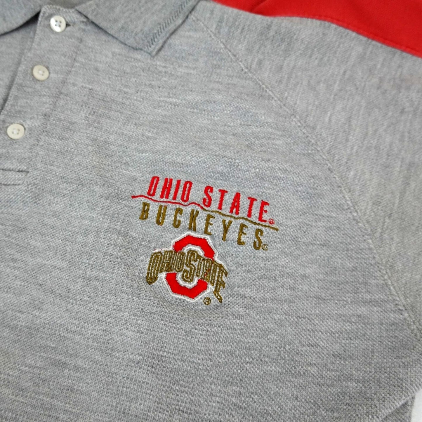 Vintage Ohio State Buckeyes Pro Edge Polo Shirt Size M