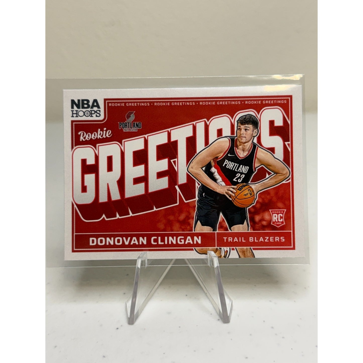 2024-25 NBA Hoops Donovan Clingan Rookie Greetings #5