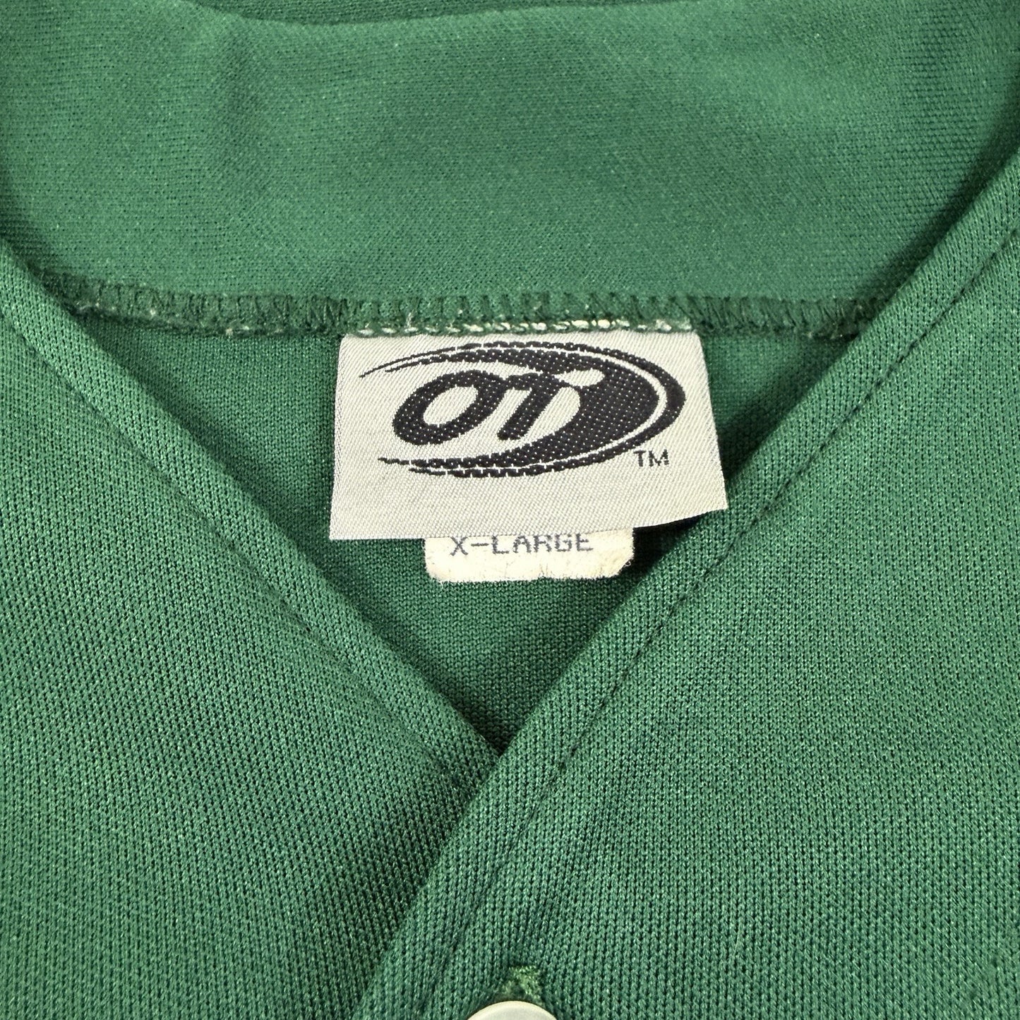 Vintage 90s/Y2K Tulane Green Wave Button Up Baseball Jersey Size XL EUC