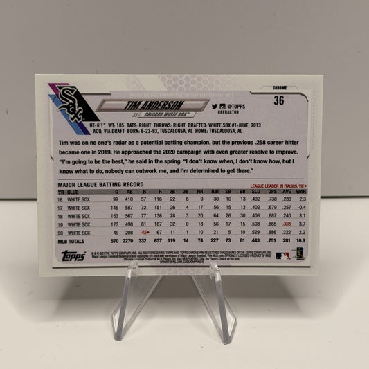 2021 Topps Chrome - Tim Anderson #36 Sepia Refractor