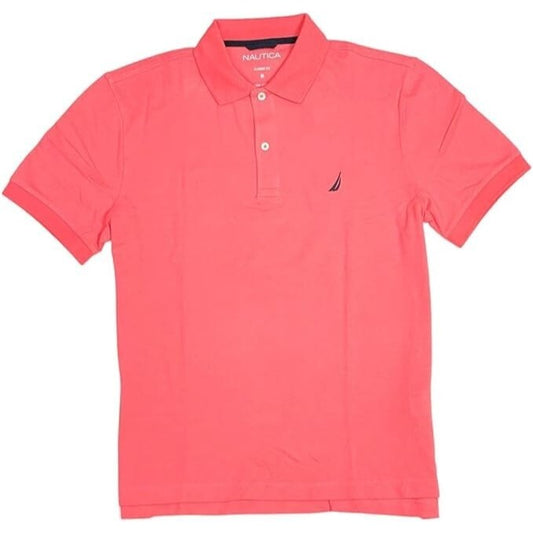 Nautica Classic Fit Deck Pink Polo Shirt Size S NWT