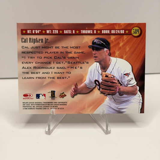 1998 Donruss - Spirit of the Game Cal Ripken #389