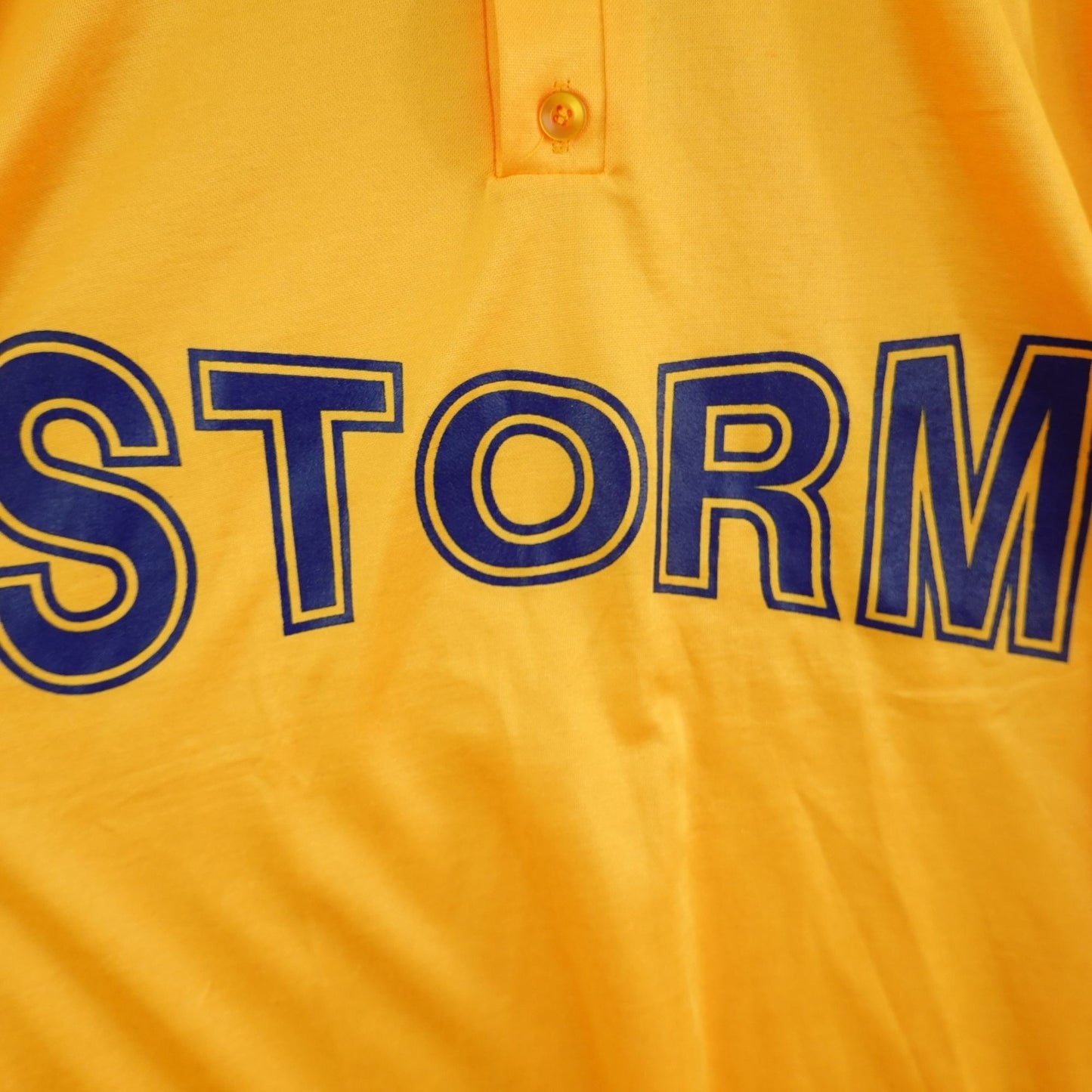 Vintage 80's Wilson "Storm" Yellow Blue Athletic Jersey - Size Large