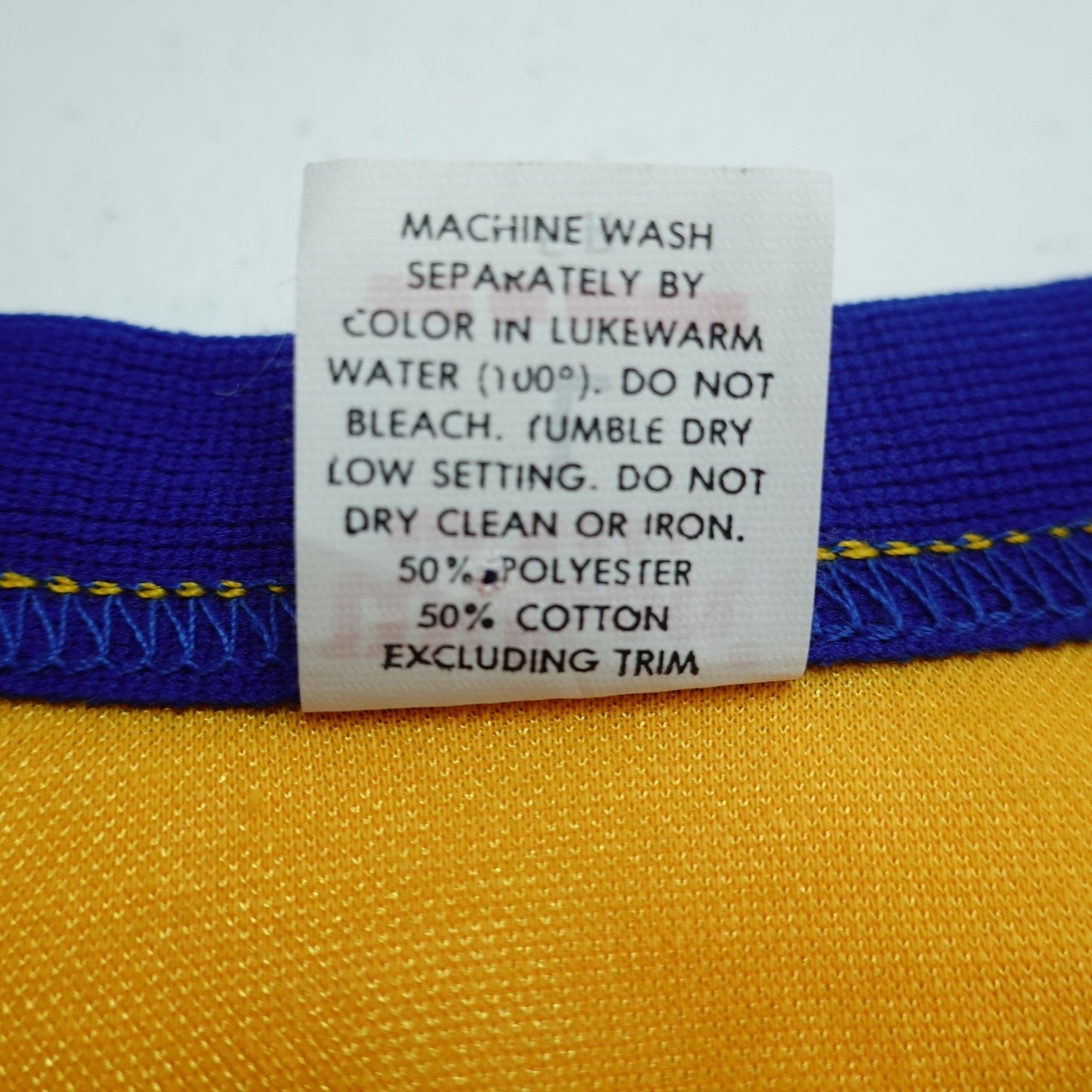 Vintage 80's Wilson "Storm" Yellow Blue Athletic Jersey - Size Large