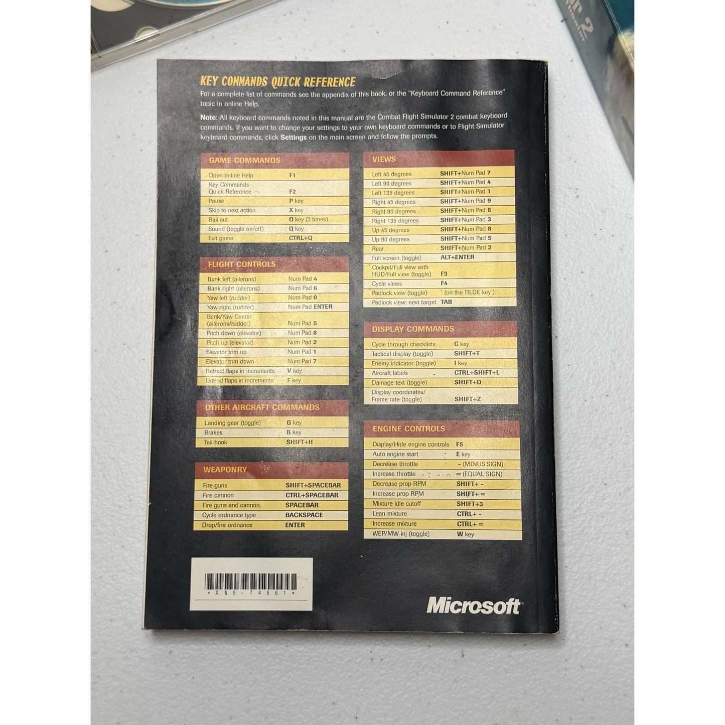 Microsoft Combat Flight Simulator 2 WWII Pacific Theater PC Big Box w/ Manuals