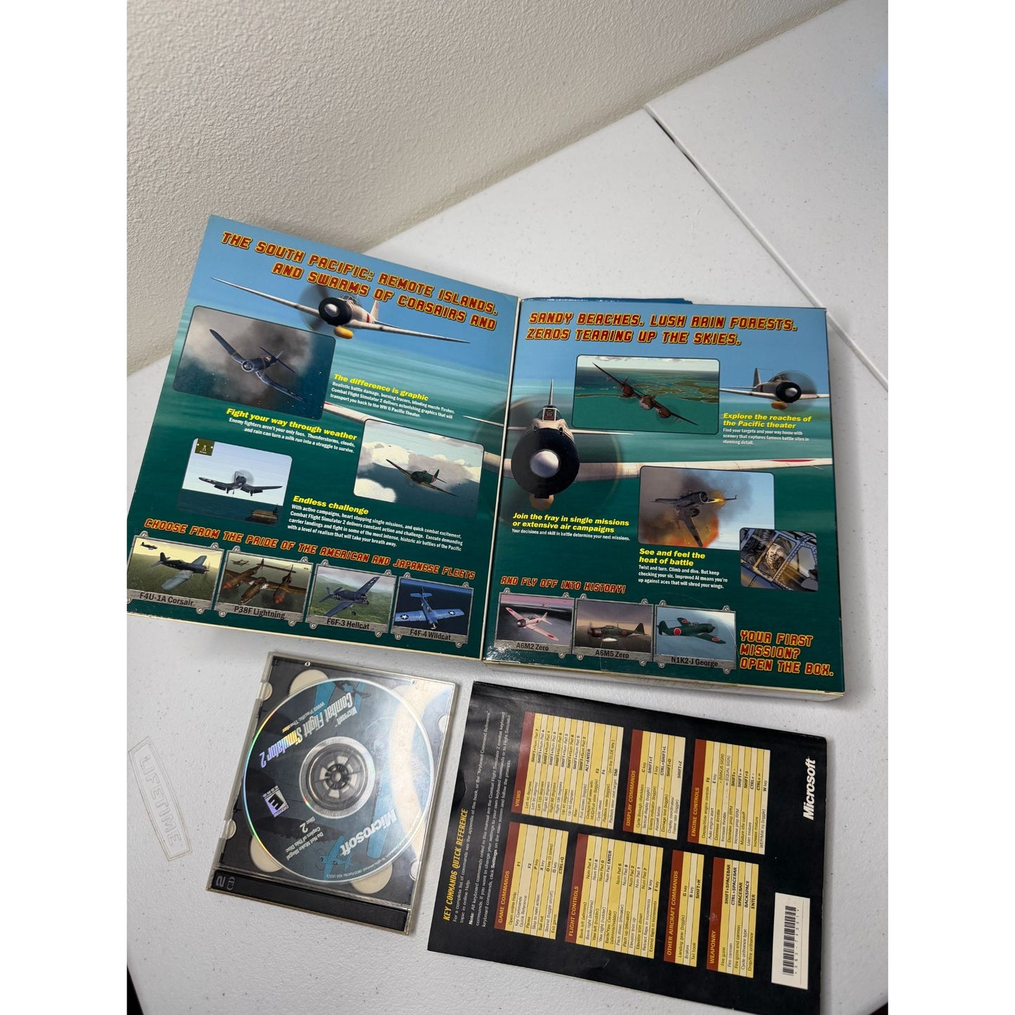 Microsoft Combat Flight Simulator 2 WWII Pacific Theater PC Big Box w/ Manuals