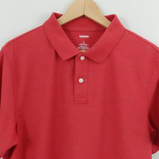 Sonoma Red Polo Shirt Men's - Size L