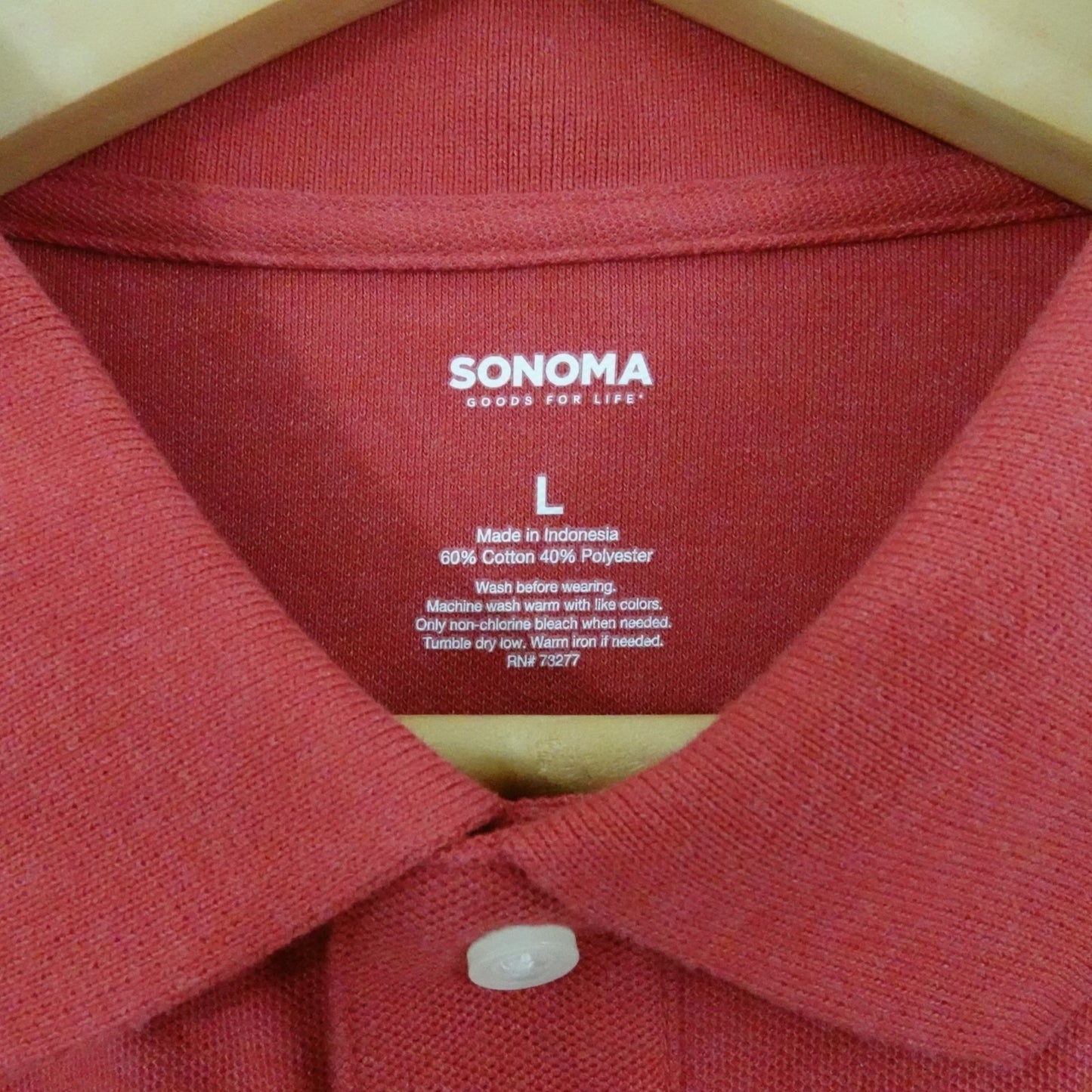 Sonoma Red Polo Shirt Men's - Size L