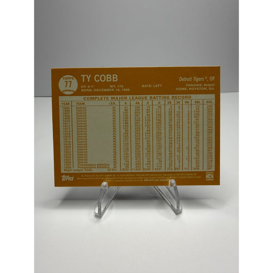 2025 Topps Archives - 1964 Ty Cobb #77 Black Foilboard