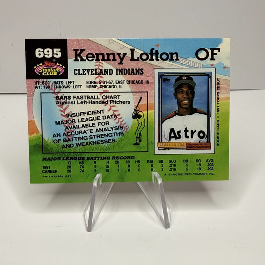 1992 Topps Stadium Club - Kenny Lofton #695 (NM-M)