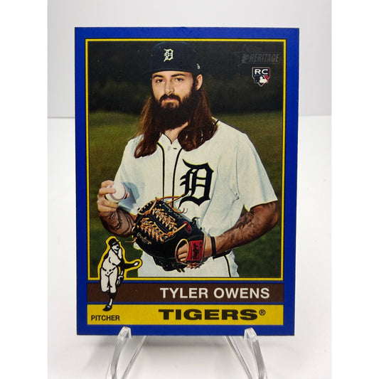 2025 Topps Heritage - Tyler Owens (RC) Blue Border #522