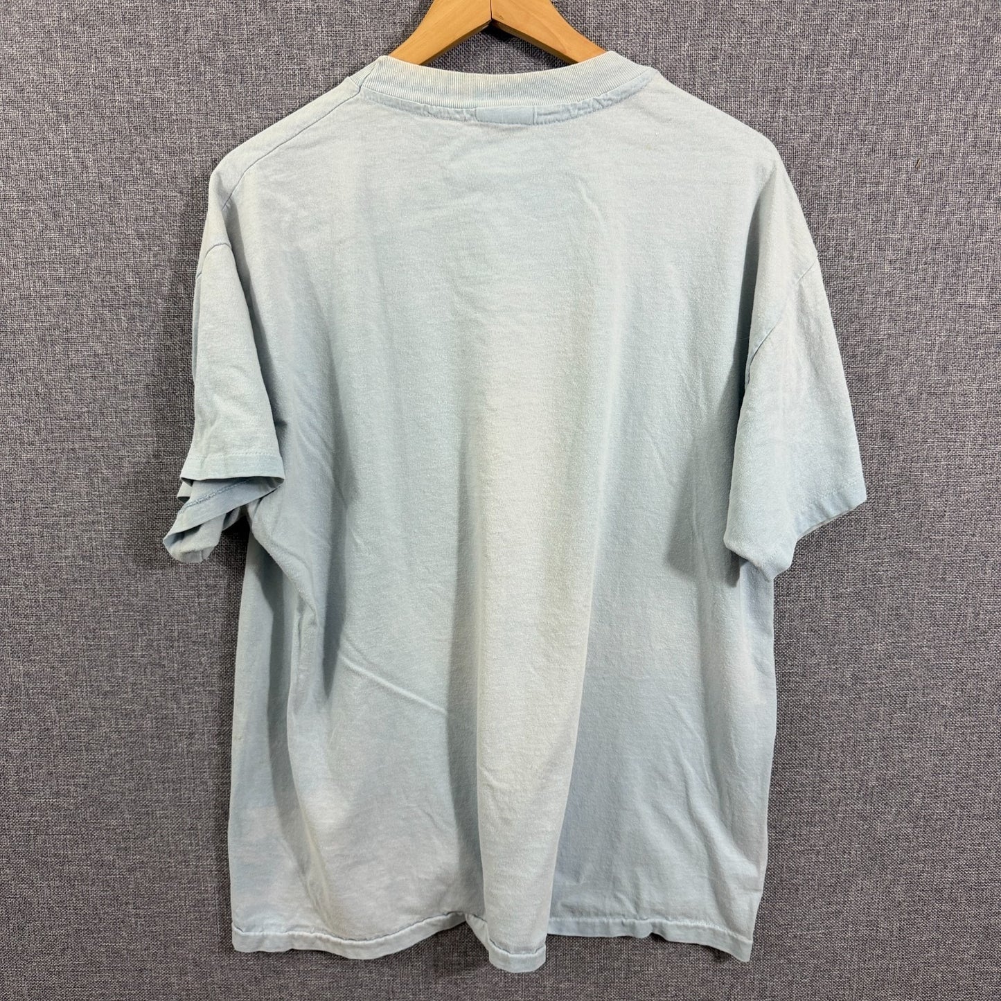 VTG 80s Fort Lewis 2nd Annual 7 Mile Run T-Shirt XL Light Blue Worn & Faded