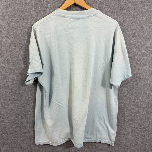 VTG 80s Fort Lewis 2nd Annual 7 Mile Run T-Shirt XL Light Blue Worn & Faded