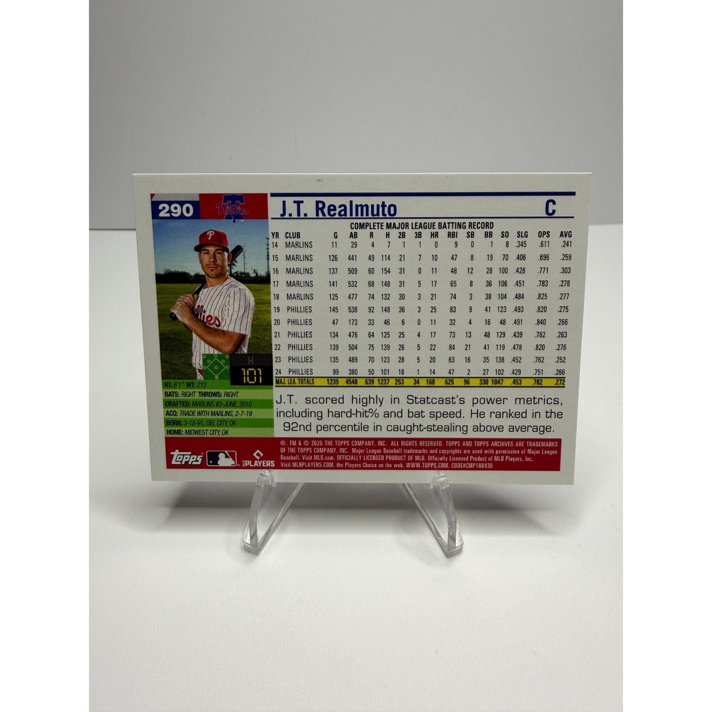 2025 Topps Archives - 2005 Topps J.T. Realmuto #290