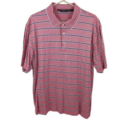 Bobby Jones Pink Striped Polo Shirt Men’s - Size L