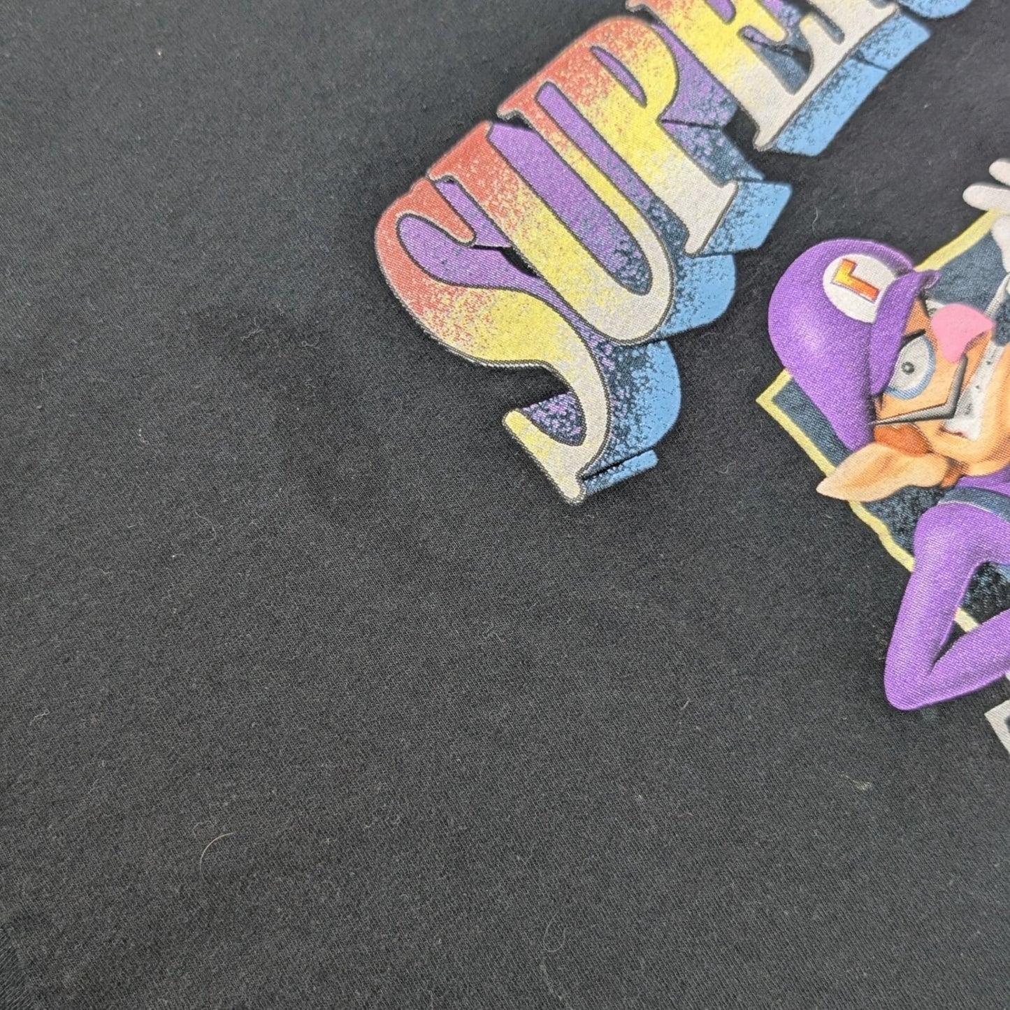 Super Mario Bros 2XL Black Graphic T-Shirt Nintendo Waluigi Wario Luigi