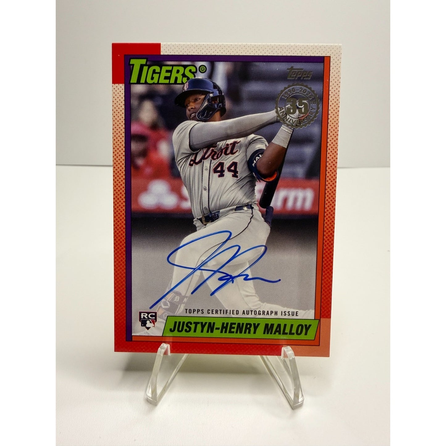 2025 Topps Justyn-Henry Malloy (RC) 35th Anniversary Autograph Card #90B2-JMY