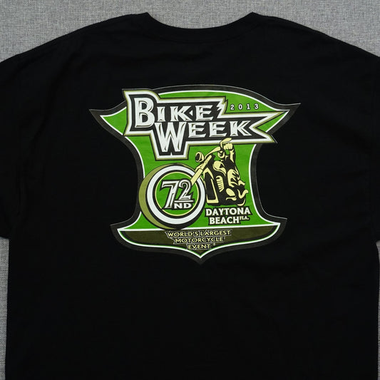 Daytona Beach Bike Week 2013 Black Motorcycle Rally Tee – Size XL