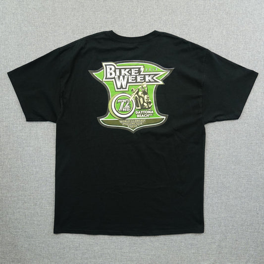 Daytona Beach Bike Week 2013 Black Motorcycle Rally Tee – Size XL