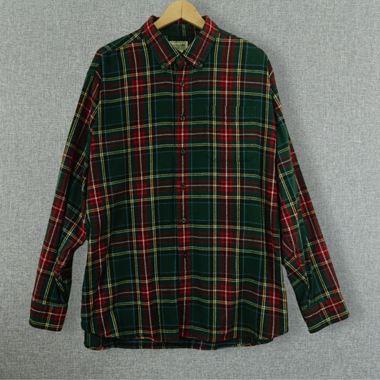 Vintage L.L. Bean Tartan Plaid Flannel Shirt- Size XL (2XL)