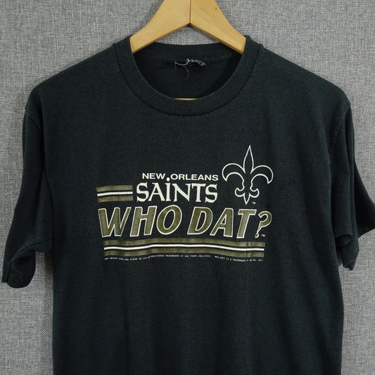 Vintage Early 90's New Orleans Saints Who Dat Tee - Size Small