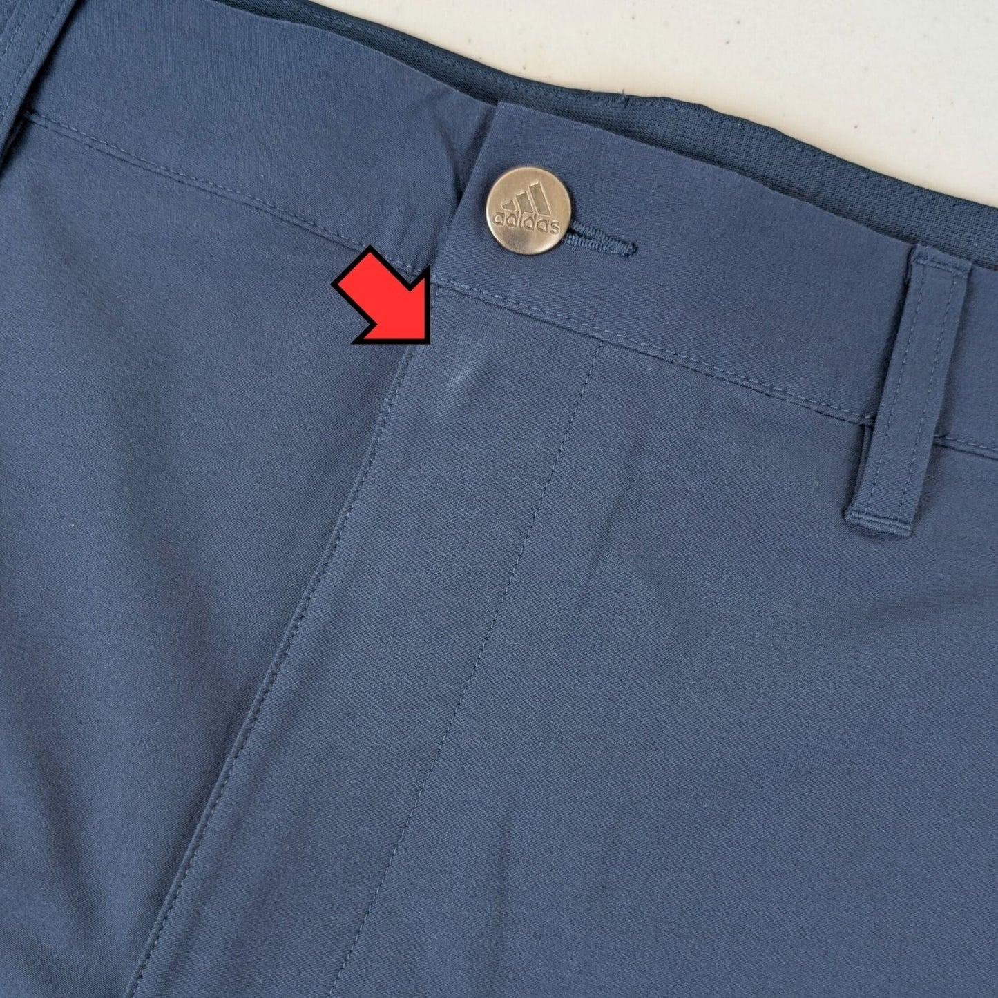 Adidas Golf Shorts Men’s Size 42 Navy Blue Primegreen Stretch Active Performance