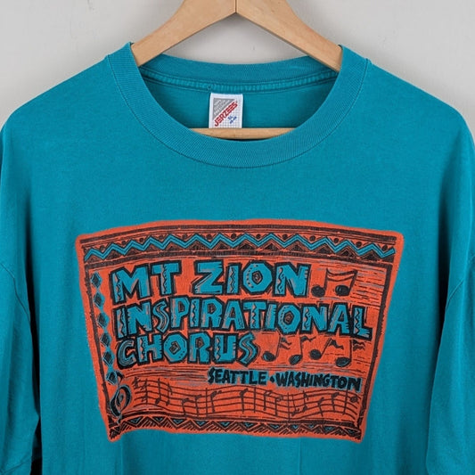 Vintage 90s Mt. Zion Gospel Choir Seattle T-Shirt - Size XL