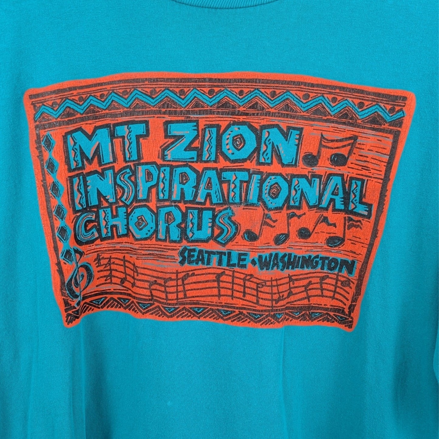 Vintage 90s Mt. Zion Gospel Choir Seattle T-Shirt - Size XL