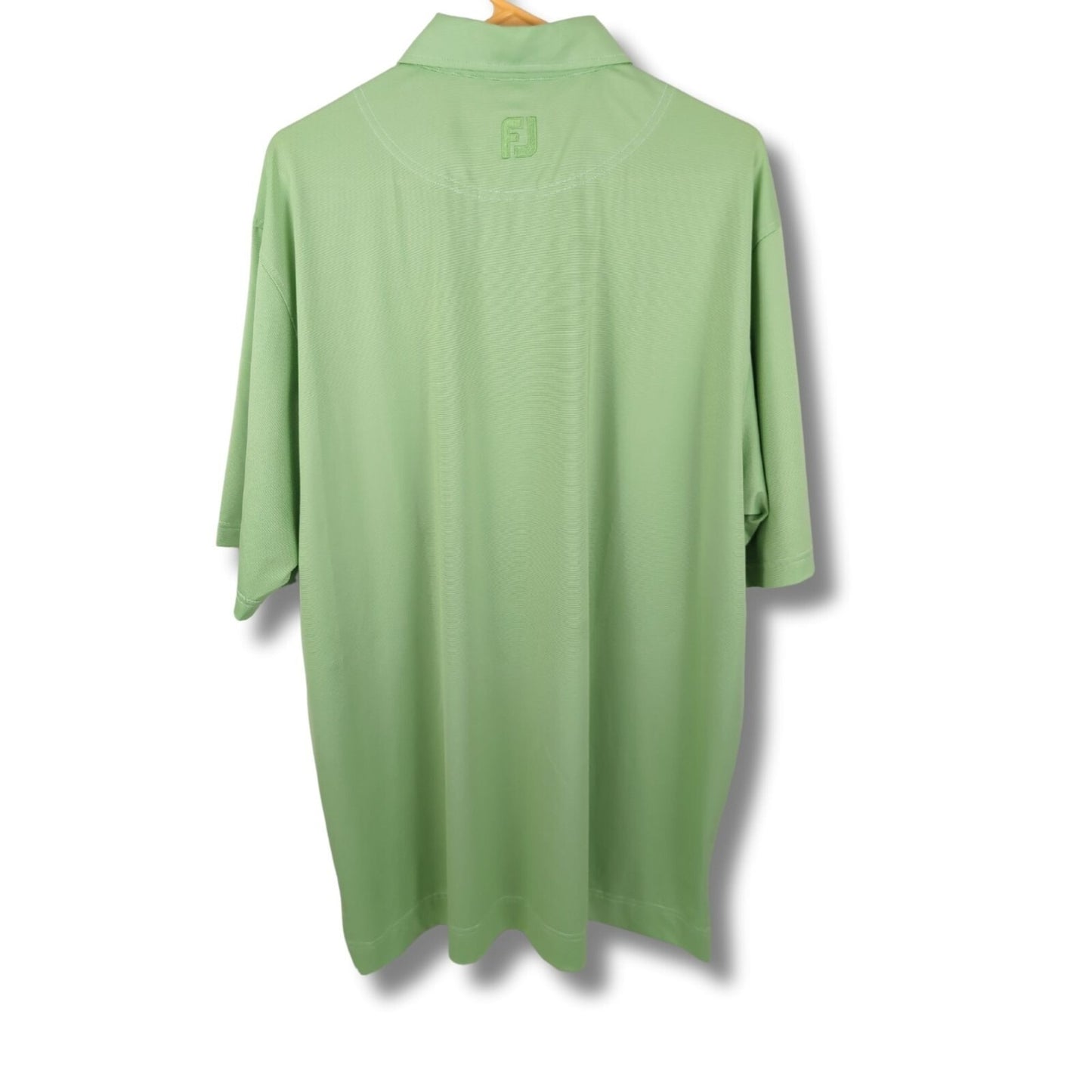 FootJoy Green Striped Performance Golf Polo Shirt Men's Size Large