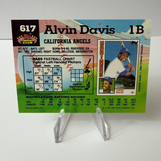 1992 Topps Stadium Club - Alvin Davis #617   (NM-M)