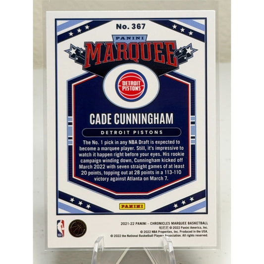2021-22 Panini Chronicles Marquee Cade Cunningham Holo Foil (RC) #367