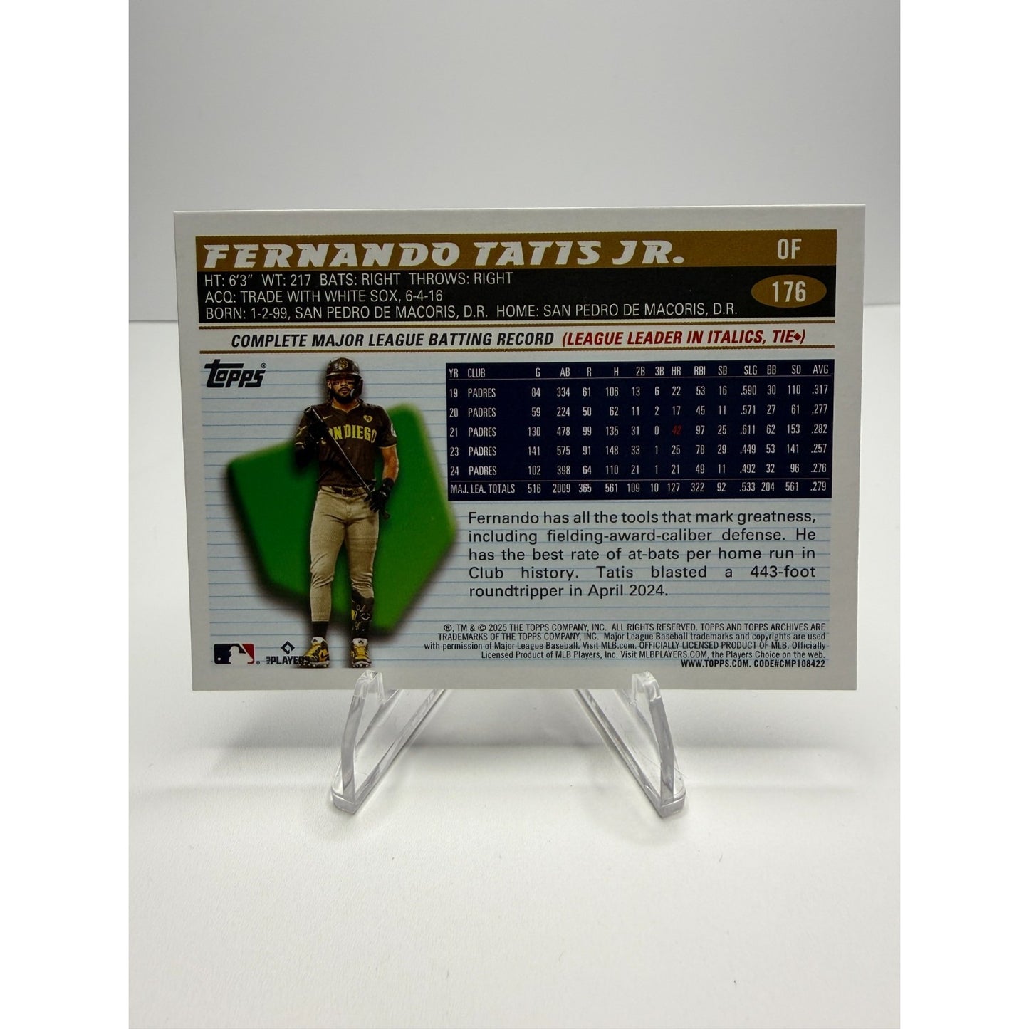 2025 Topps Archives - 1996 Topps Fernando Tatís Jr. #176