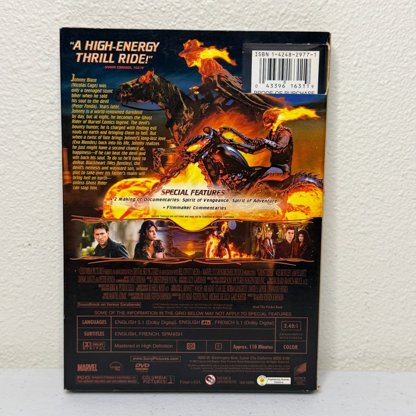 Ghost Rider (DVD, 2007) Widescreen Edition
