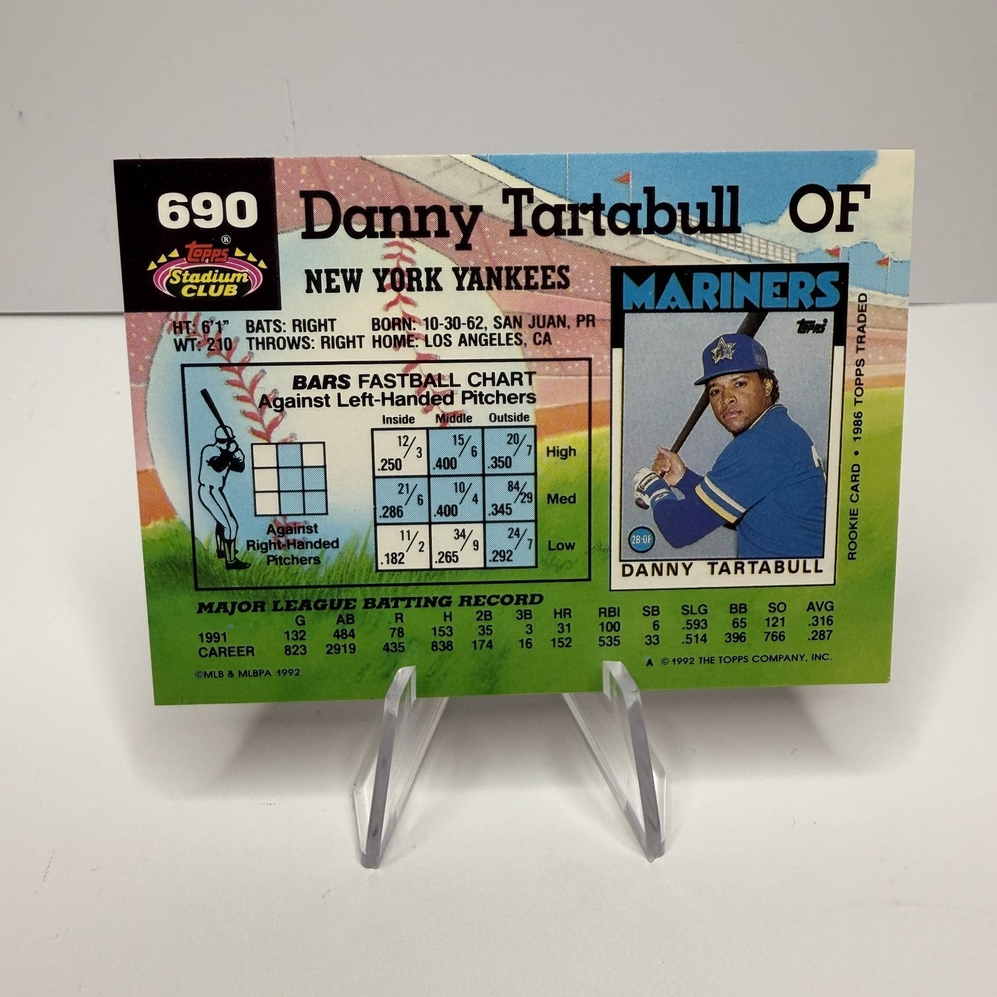 1992 Topps Stadium Club - Danny Tartabull #690 (NM-M)