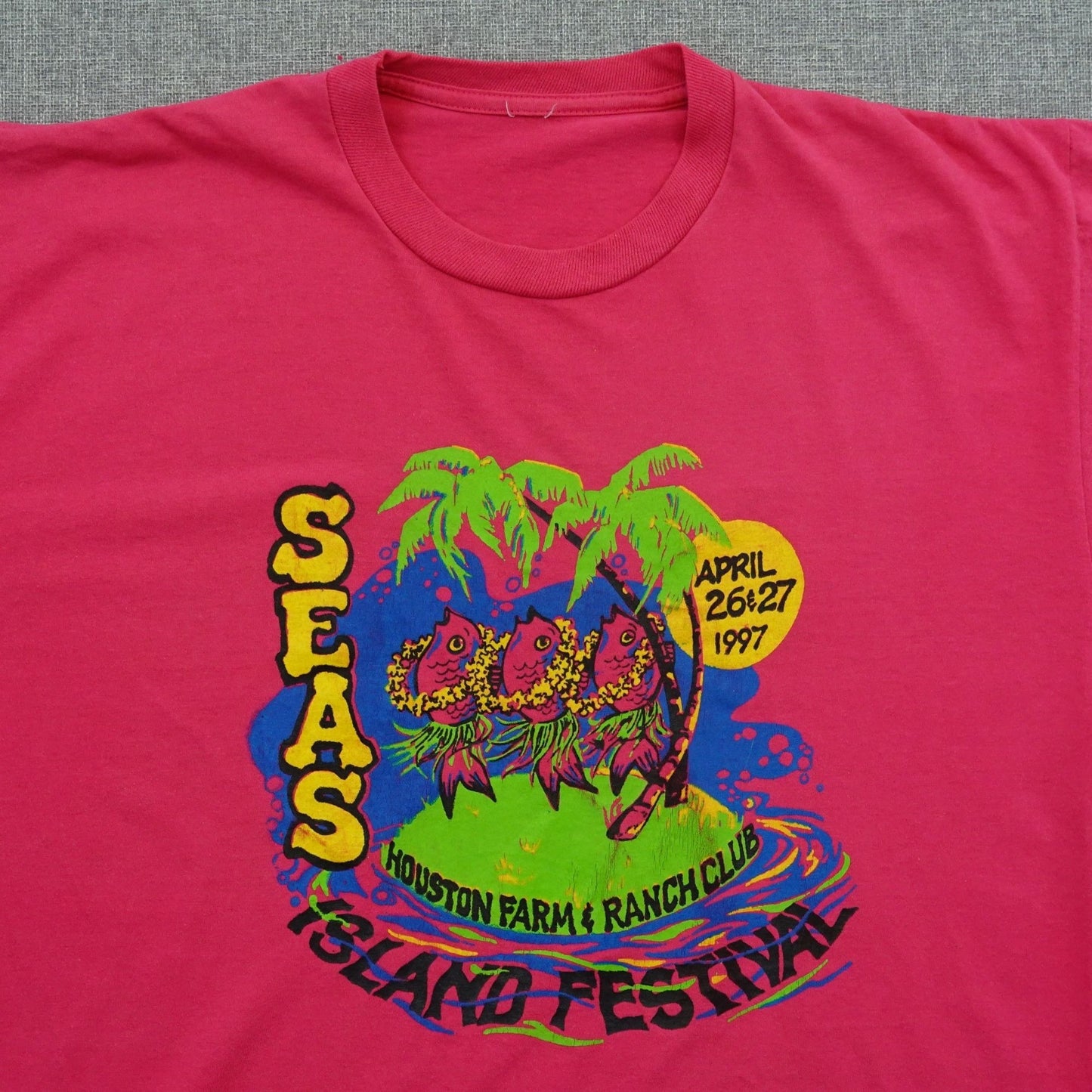 Vintage 1997 Houston Ranch Club SEAS Festival Tee – Size L