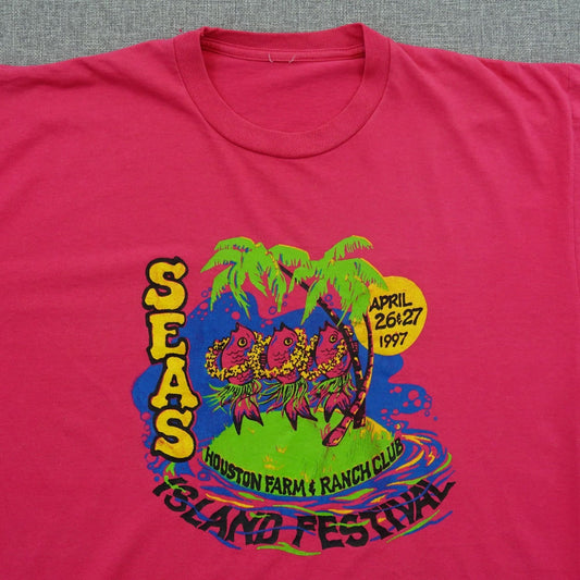 Vintage 1997 Houston Ranch Club SEAS Festival Tee – Size L