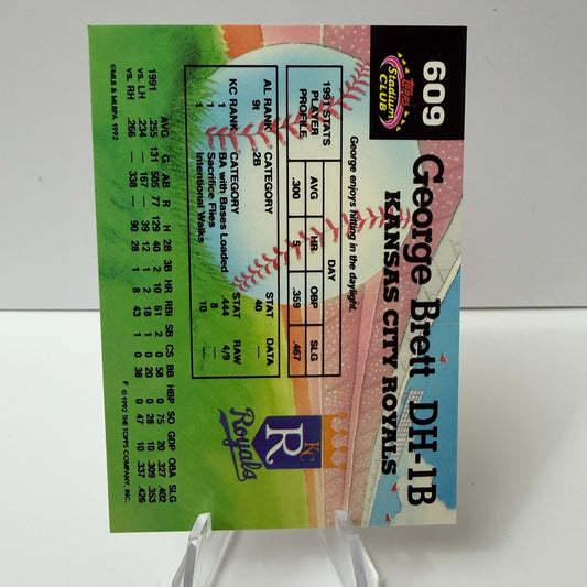 1992 Topps Stadium Club - George Brett Members Choice #609 (NM-MT)