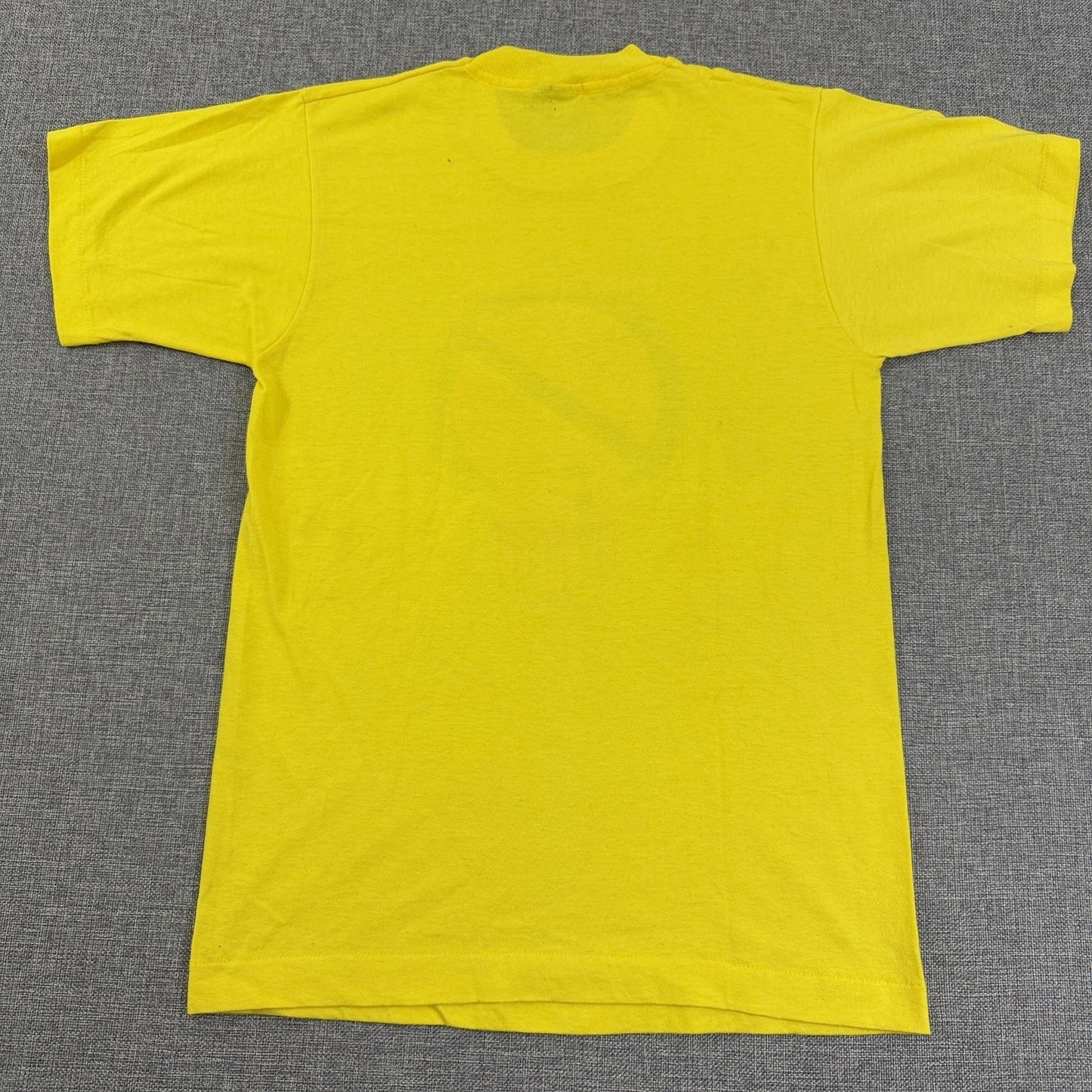 Vintage 90s Chemically Free Drug Awareness T-Shirt Yellow Size Small Pro Sober