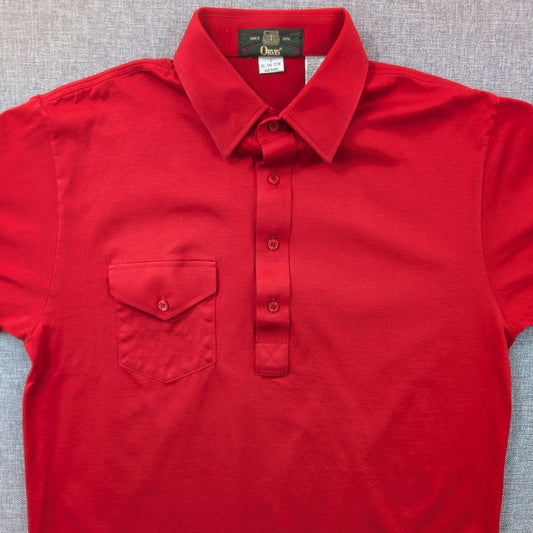 Vintage Orvis Pima Cotton Red Pocket Polo Shirt - Size L