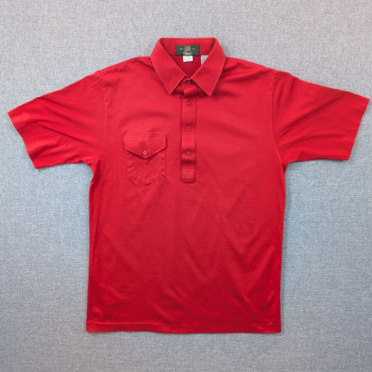 Vintage Orvis Pima Cotton Red Pocket Polo Shirt - Size L