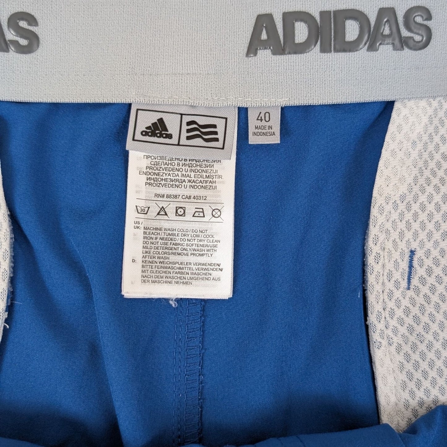 Adidas Golf Shorts Men's 40 Blue Stretch Lightweight Activewear Performance