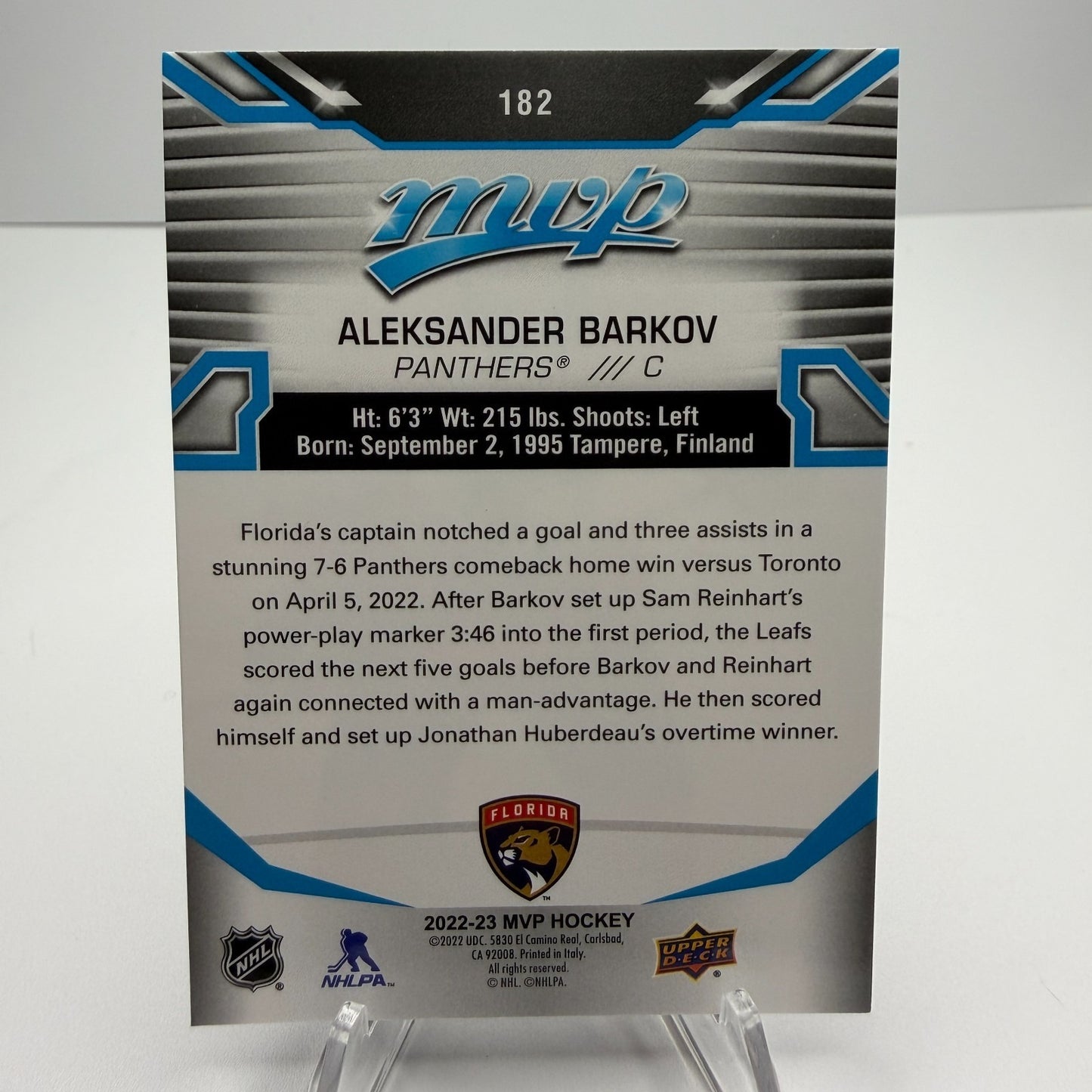 2022-23 Upper Deck MVP - Aleksander Barkov #182