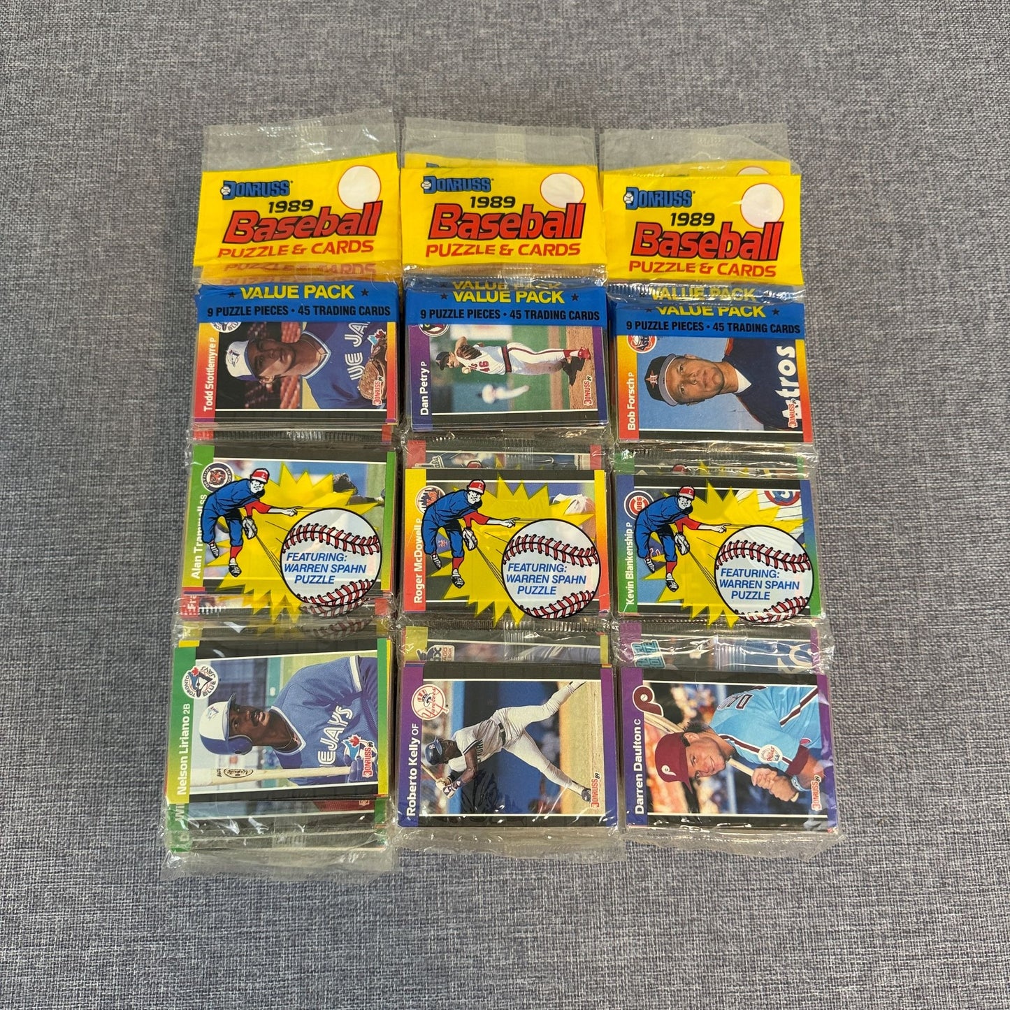 1989 Donruss Baseball Rack Pack Lot (38) Equiv to 114 Hobby Packs *READ