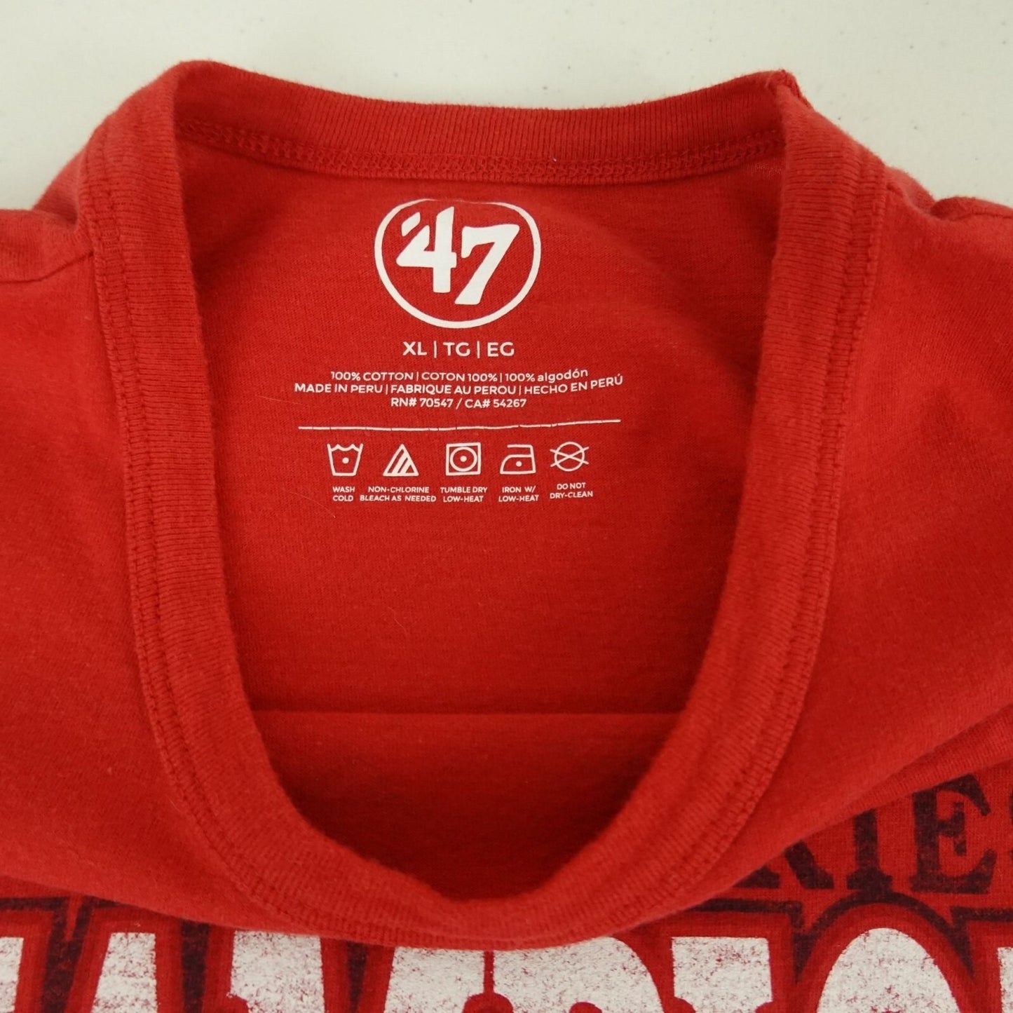 Atlanta Braves 2021 World Series Champs T-Shirt L Red ’47 Brand MLB Tee