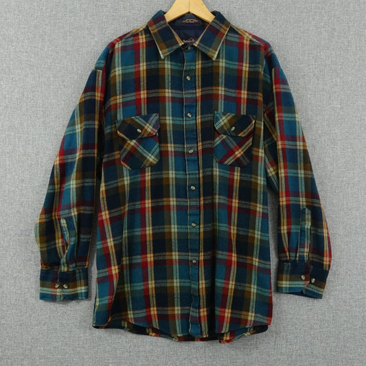 Vintage 80's Northwest Territory Multicolor Plaid Lined Flannel Shirt - Size 2XL
